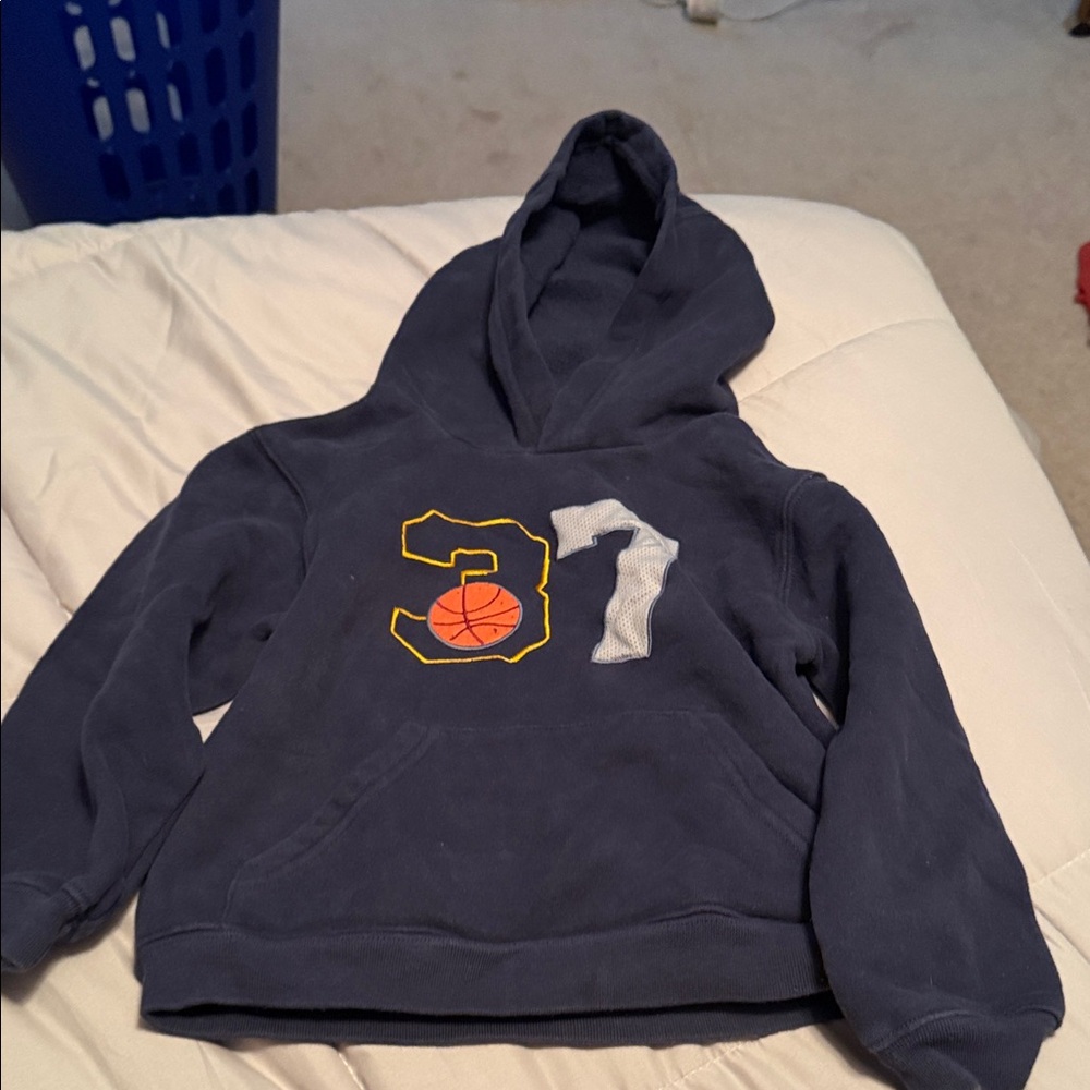 Carter's Navy Hoodie with Basketball Graphic